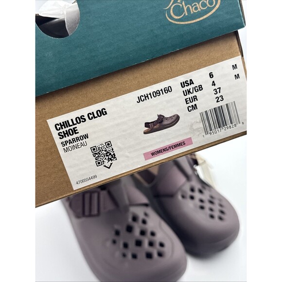 NWT Chaco Chillos Women’s Sz 6 Clogs Sparrow Purple Adjustable Strap Sandals - Picture 11 of 11
